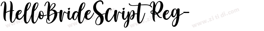 HelloBrideScript Reg字体转换